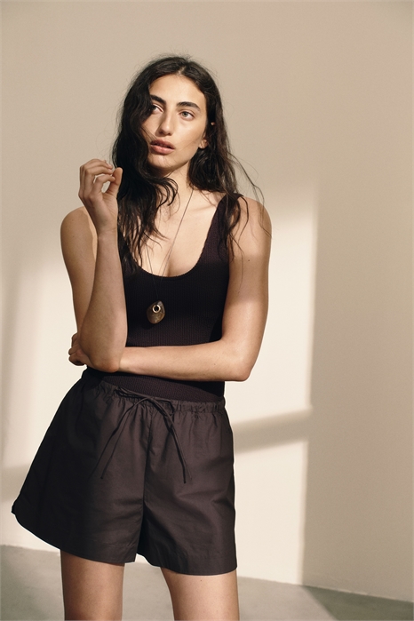 Хлопковые шорты с завязками 1276105010 - Фото 13662123