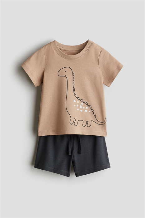 Комплект из 2 частей из хлопкового джерси 1280393003 - Фото 13662241