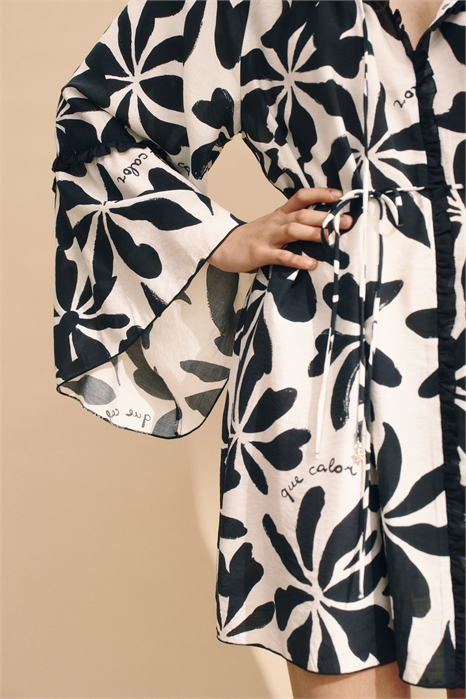 Платье-туника с трубчатыми рукавами 1289460002 - Фото 13663175