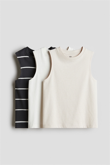 Жилеты из хлопкового джерси в упаковке по 3 штуки 1290263001 - Фото 13663243