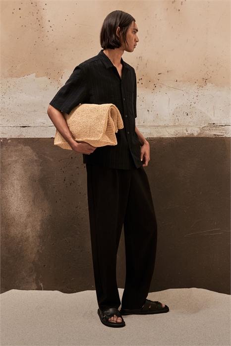 Рубашка Regular Fit с текстурированным курортным плетением 1292498001 - Фото 13663486