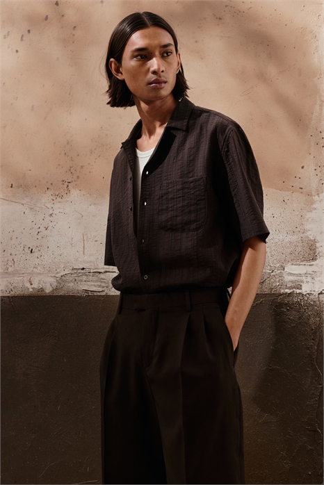 Рубашка Regular Fit с текстурированным курортным плетением 1292498002 - Фото 13663493