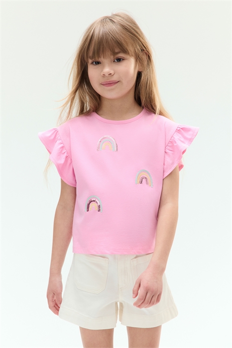 Топ из хлопка с пайетками 1295489003 - Фото 13663686