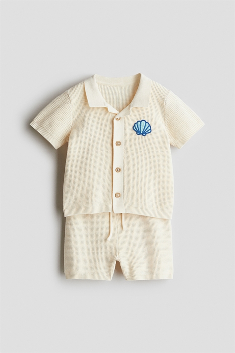 Комплект из 2 частей из хлопкового вафельного трикотажа 1273971001 - Фото 13663904