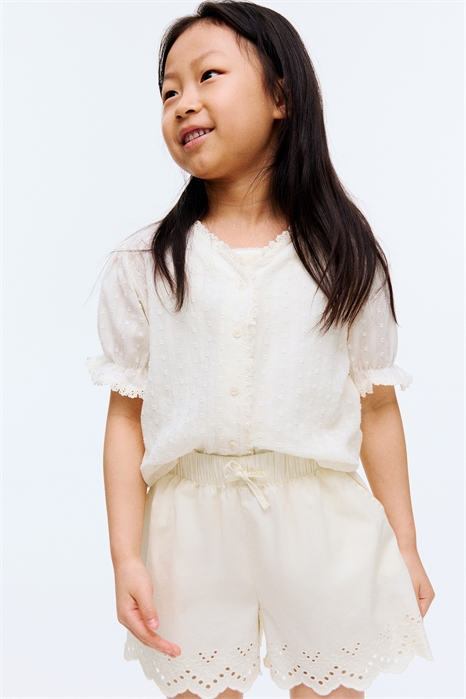 Хлопковые шорты Broderie anglaise 1292096003 - Фото 13666995