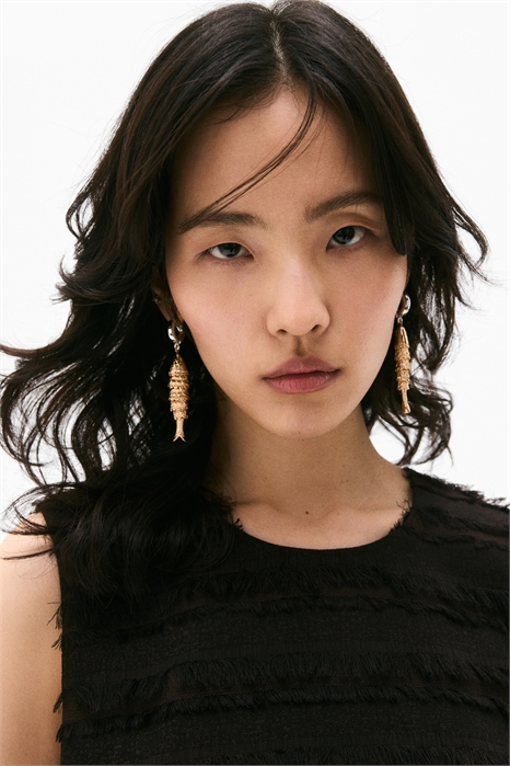 Серьги с подвеской в виде рыбы 1298208001 - Фото 13667188