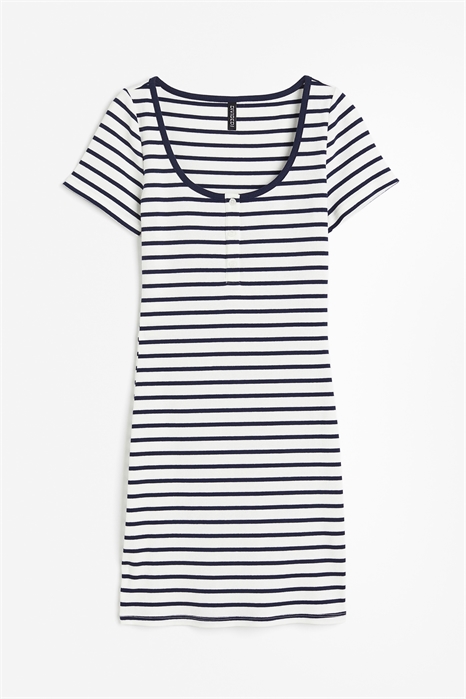 Ребристое платье с короткой застежкой на пуговицы 1167219003 - Фото 13667830