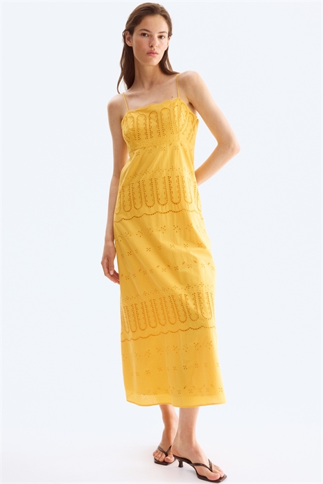 Платье на бретельках с рисунком Broderie anglaise 1288490001 - Фото 13668160