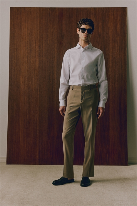 Хлопковая рубашка Slim Fit 1297891001 - Фото 13670715