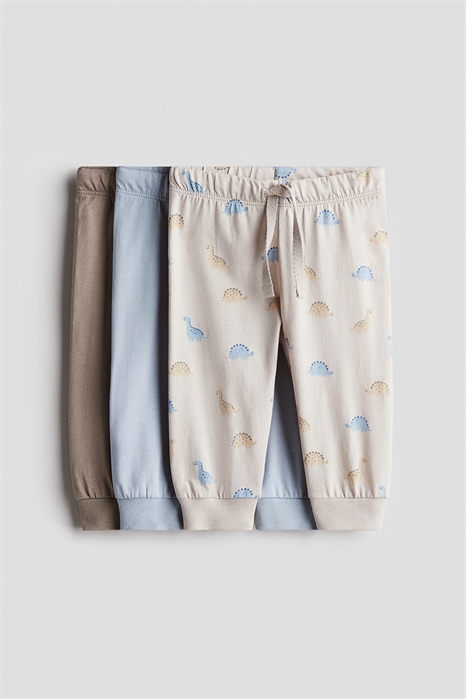 Джоггеры из хлопкового джерси в количестве 3 штук 1225008009 - Фото 13673747