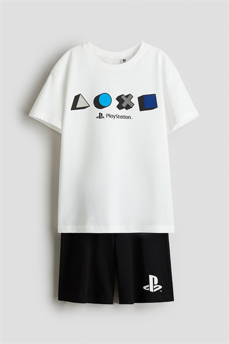 Пижама из хлопка с принтом 1270507013 - Фото 13674430