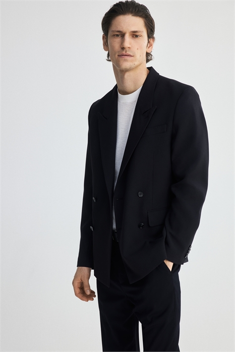 Двубортный блейзер с расслабленной посадкой 1274628004 - Фото 13674639