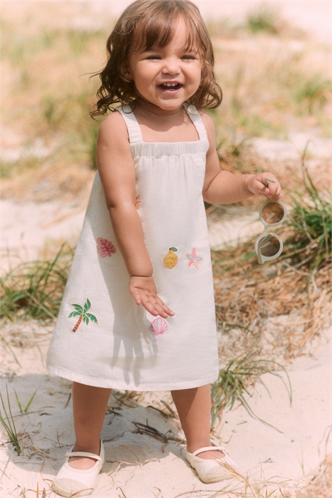 Платье из льняной смеси 1286116001 - Фото 13675638