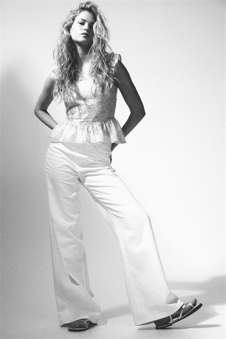 Широкие ультравысокие джинсы 1289532007 - Фото 13675983