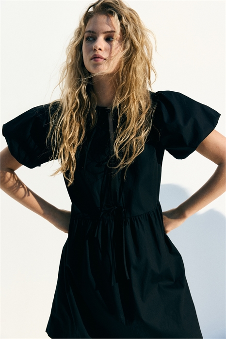 Платье из поплина с завязками спереди 1291992003 - Фото 13676469