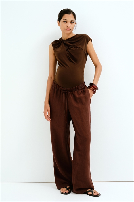 Брюки из льняной смеси MAMA Before & After 1209694005 - Фото 13677483