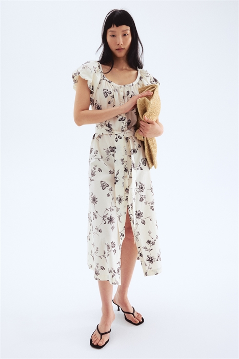 Платье из поплина с пышными рукавами 1290120002 - Фото 13677575