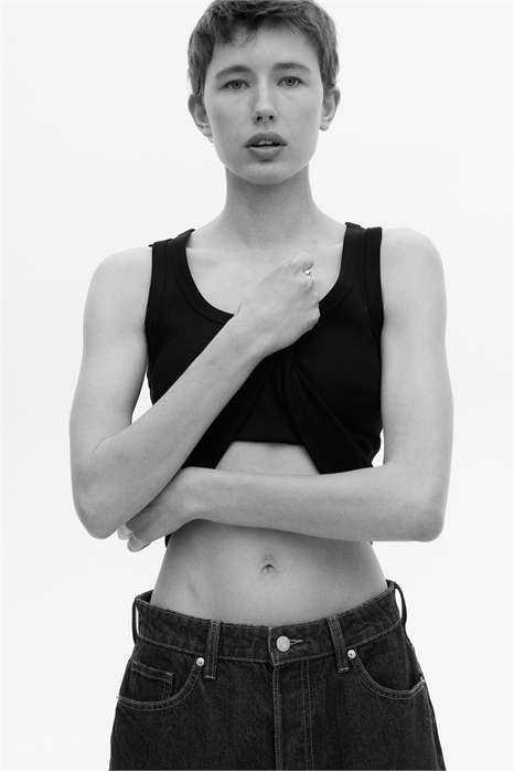 Майка в рубчик 1257593001 - Фото 13677612