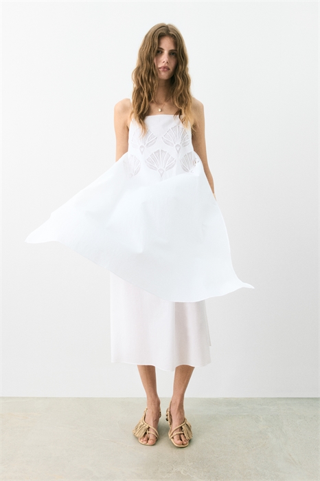 Платье на бретельках с вышивкой 1288351001 - Фото 13678867