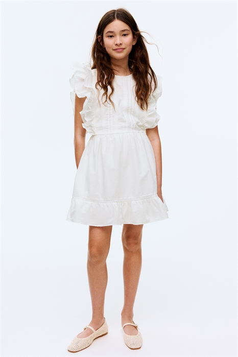 Платье из хлопка с отделкой воланами 1266772001 - Фото 13680088