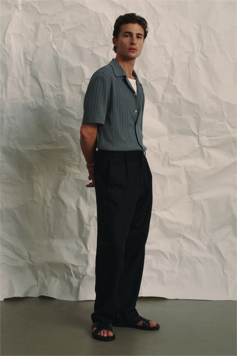 Брюки из льняной смеси с расслабленной посадкой 1275592003 - Фото 13681257