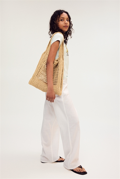 Широкие хлопковые брюки 1288890003 - Фото 13682041