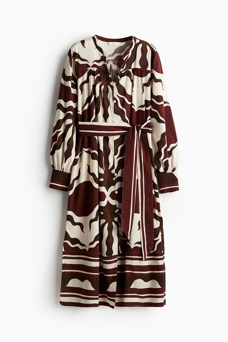 Платье-кафтан с поясом на завязках 1230691002 - Фото 13696679
