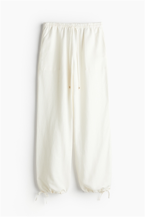 Свободные брюки из льняной смеси 1225334002 - Фото 13698049