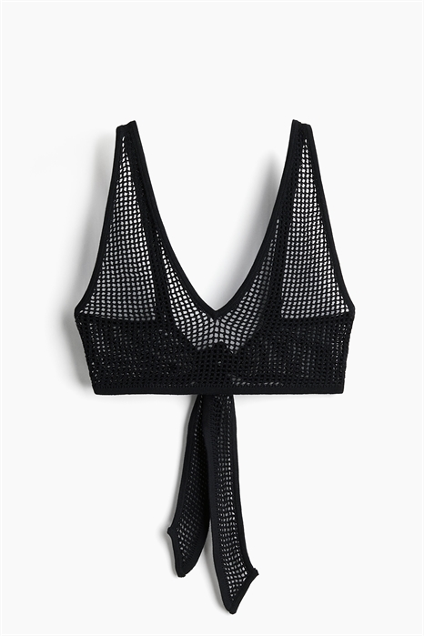 Пляжный топ из дырчатого трикотажа 1232924001 - Фото 13698121