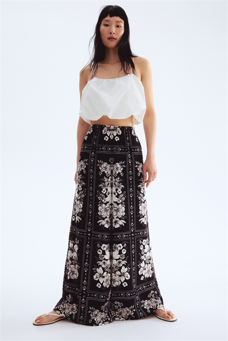 Широкие брюки на резинке 1280771007 - Фото 13700059