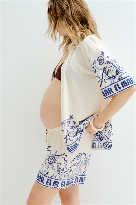 Комплект из двух частей рубашки и шорт MAMA 1256507002 - Фото 13701127