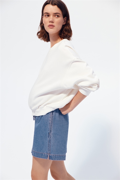 Джинсовые шорты со шнурком MAMA 1255696001 - Фото 13702104