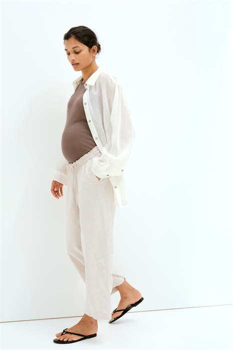 Брюки из льняной смеси MAMA Before & After 1255370003 - Фото 13703264