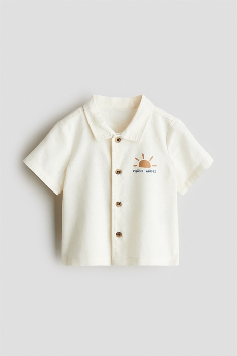 Рубашка из льняной смеси 1290989001 - Фото 13708969