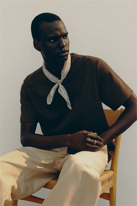 Вафельная футболка Regular Fit 1249530009 - Фото 13710459