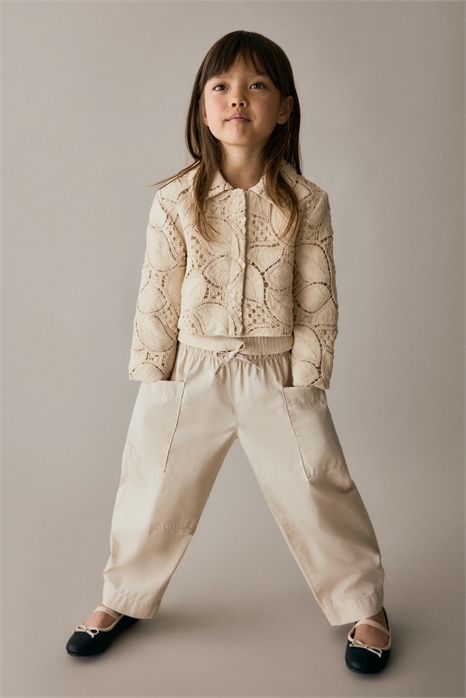 Хлопковые брюки Barrel Leg 1283099001 - Фото 13711196