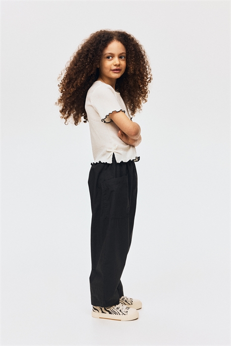 Хлопковые брюки Barrel Leg 1283099003 - Фото 13711203