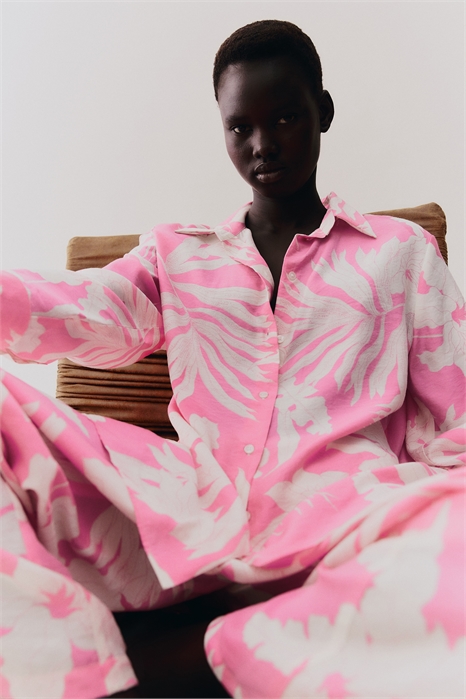 Рубашка оверсайз с узором 1290383003 - Фото 13711754