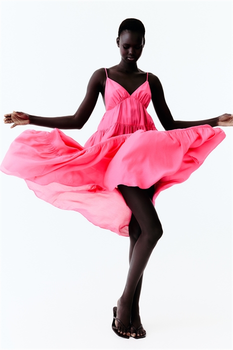 Многоярусное платье макси 1290395004 - Фото 13711770