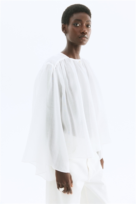 Объемная блузка из рами 1295531001 - Фото 13712530