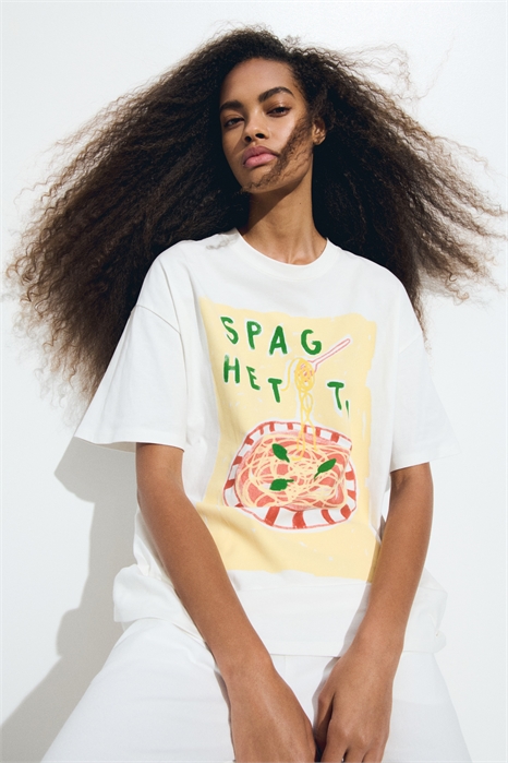 Футболка с принтом в стиле оверсайз 1296379005 - Фото 13712604