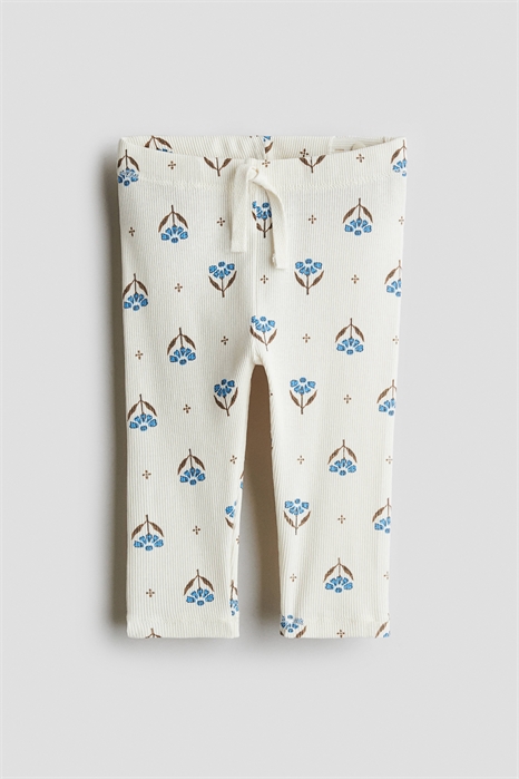 Ребристые хлопковые леггинсы 1294766005 - Фото 13714152