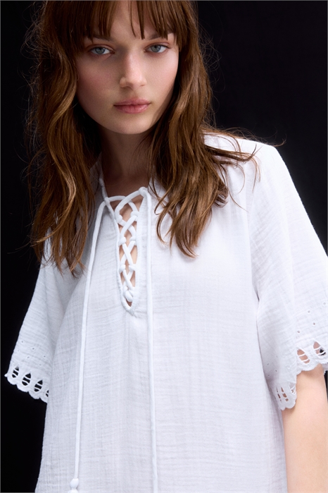 Хлопковое платье-туника 1293956002 - Фото 13717716