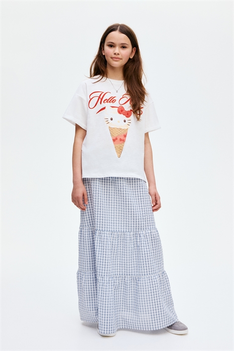 Многоярусная хлопковая юбка 1290413002 - Фото 13718905