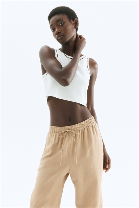 Брюки из льняной смеси 1259065015 - Фото 13719086