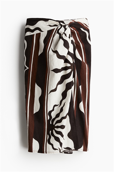 Юбка с кручеными деталями из льняного бленда 1241294001 - Фото 13719218