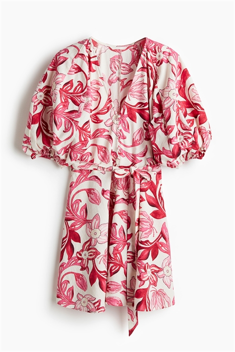 Платье из хлопка с завязывающимся поясом 1239272004 - Фото 13719756