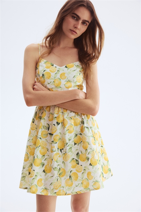 Хлопковое платье с расклешенной юбкой 1231427013 - Фото 13719947