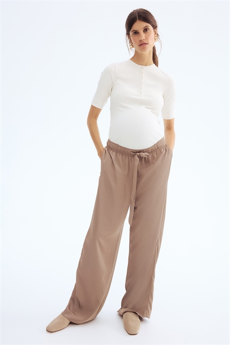 Топ MAMA Ribbed Henley 1285678001 - Фото 13720016