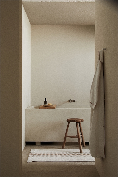 Хлопковый коврик для ванной с бахромой 1284616002 - Фото 13721498